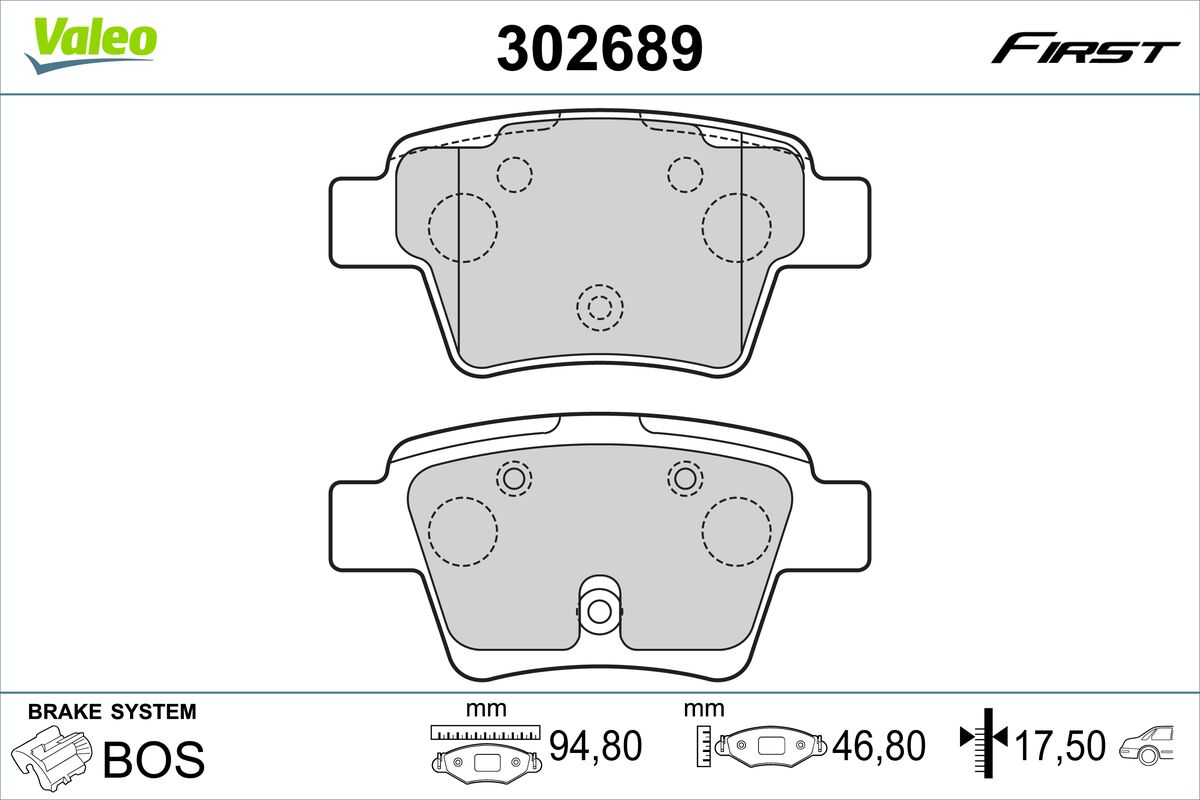 Set placute frana,frana disc 302689 VALEO